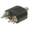 RCA Female to 2 RCA Male Adapter, 2 RCA Male to 1 RCA Female