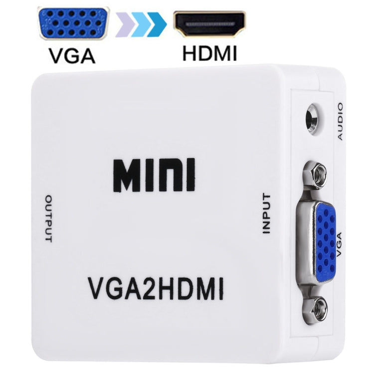 HD 1080P HDMI Mini VGA to HDMI Scaler Box Audio Video Digital