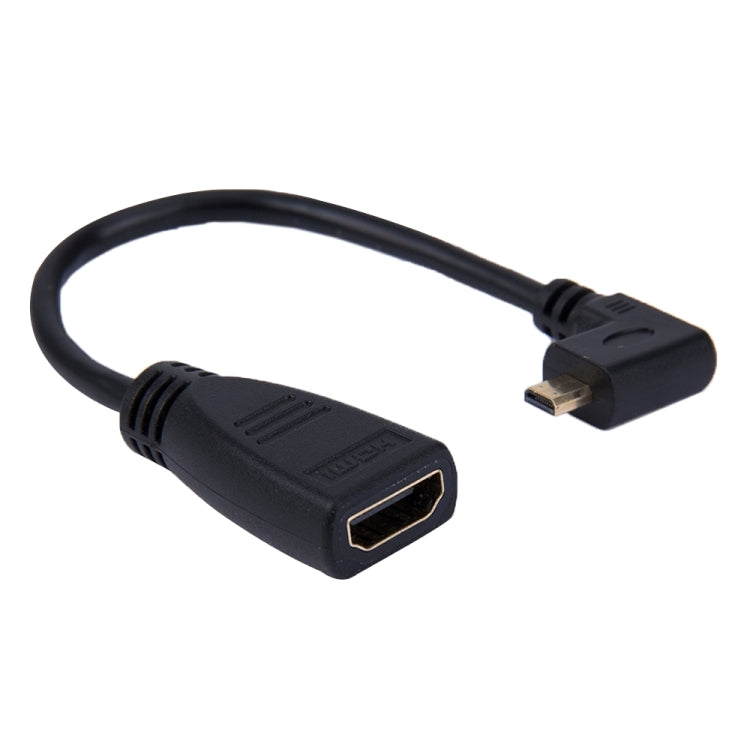 17cm 90 Degree Micro HDMI Right-toward Male to HDMI Female Cable