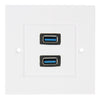 Dual USB 3.0 Female Plugs Home Wall Charger Plate Wall Plate Panel