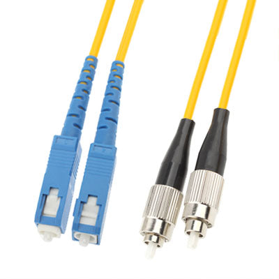 SC-FC Dual-Core Single Mode Fiber Optic Jumper,Length: 3m, Dual-Core Single Mode