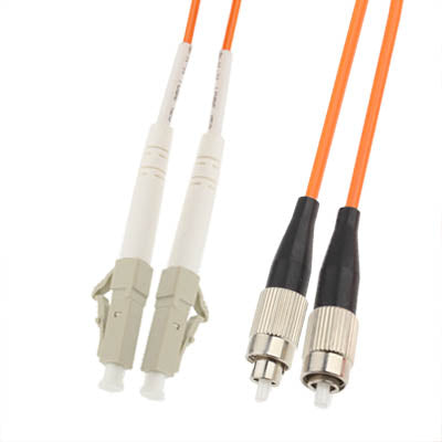 LC-FC Dual-Core Multi Mode Fiber Optic Jumper,Length: 3m, Dual-Core Multi Mode