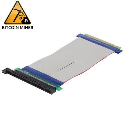 PCI Express 16X Riser Card Extender Flexible Extension Cable Ribbon Adapter, Cable Length: 15cm, 16X Length: 15cm