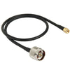N Male to RP-SMA Converter Cable, Length: 50cm(Black), 50cm N Male to RP-SMA