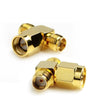 SMA Male to 2 SMA Female Adapter (T Type), Gold Plated, SMA Male to 2 SMA Female