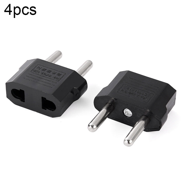 4pcs US to EU Plug Charger Adapter