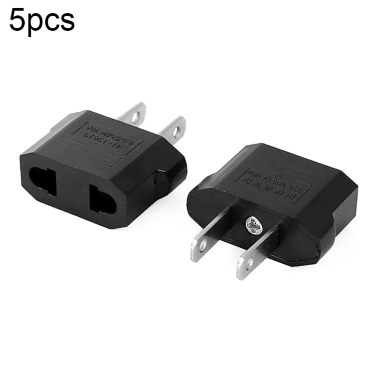 5pcs EU Plug to US Plug Charger Adapter