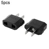 5pcs EU Plug to US Plug Charger Adapter