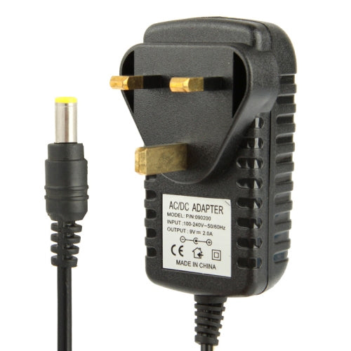 High Quality UK Plug AC 100-240V to DC 9V 2A Power Adapter
