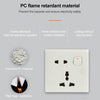 Electric Wall Switch and Socket, EU / AU / US Plug Socket with 1 Switch, 2 Port Sockets+1 Switch