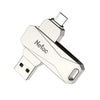 Netac U782C 128GB USB-C / Type-C + USB 3.0 360 Degrees Rotation Zinc Alloy Flash Drive OTG U Disk, 128GB