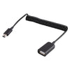 Mini 5 Pin Male to USB Female Laptop Spring Charging Cable, Mini 5 Pin Male to USB Female