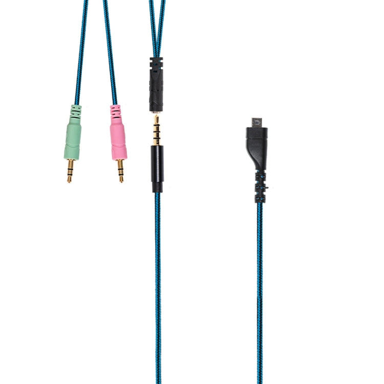 ZS0158 Straight Plug + Adapter Cable Gaming Headset Audio Cable for