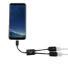 Portable USB-C / Type-C Male to Dual USB Ports Female HUB Adapter for