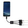 Portable USB-C / Type-C Male to Dual USB Ports Female + Micro USB