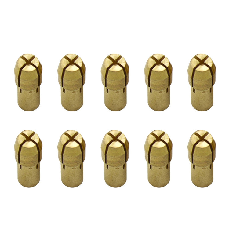 10 PCS Three-claw Copper Clamp Nut for Electric Mill Fittings，Bore diameter: 0.5mm, Bore diameter: 0.5mm