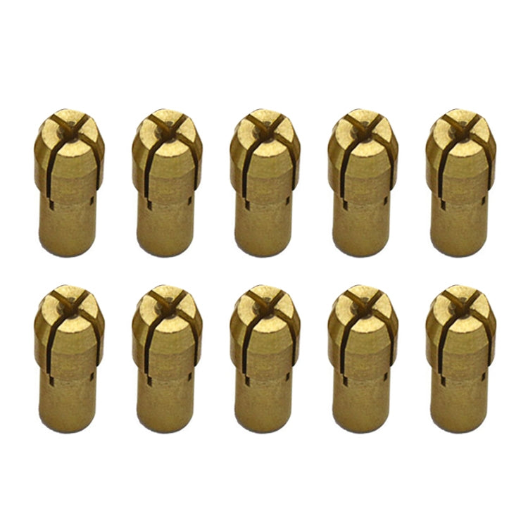 10 PCS Three-claw Copper Clamp Nut for Electric Mill Fittings，Bore diameter: 1.0mm, Bore diameter: 1.0mm