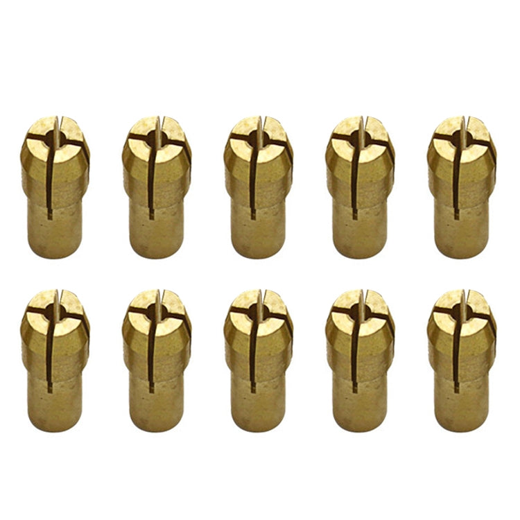10 PCS Three-claw Copper Clamp Nut for Electric Mill Fittings，Bore diameter: 1.6mm, Bore diameter: 1.6mm