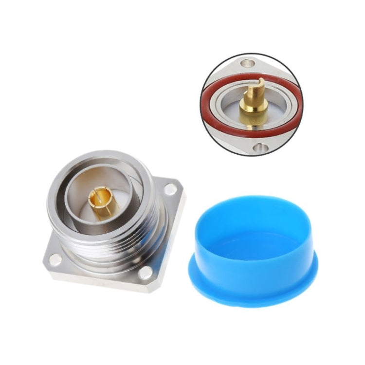 L29 7/16 Din Female Jack Center Connector with 4 Holes Flange Deck