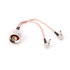 RG316 N Male to 2xTS9 / 2xCRC9 Male Connecting Cable
