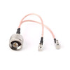 RG316 N Male to 2xTS9 / 2xCRC9 Male Plug Combiner Splitter Connecting