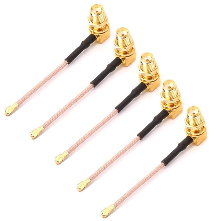 5 PCS RG178 Ufl / IPX / IPEX to SMA Female Adapter Braid Cable