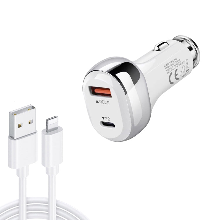 YSY-312PD QC3.0 18W USB + PD 20W USB-C / Type-C Car Charger with USB