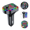 F6 Car FM Transmitter Colorful Breathing Atmosphere Lamp MP3 Player