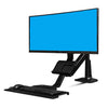 NORTH BAYOU NB35 Ergonomic 19-27 Inch Monitor Holder with Foldable Keyboard Tray Full Motion Sit-Stand Workstation, NB35
