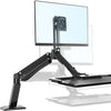 NORTH BAYOU NB40 Ergonomic Height Adjust Computer Stand Workstation 22-32 Inch Monitor Mount Bracket with Keyboard Plate Desk Stand, NB40