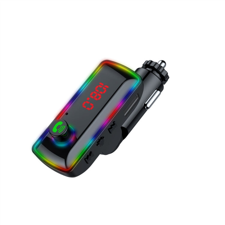 F12 Universal Dual USB Car Charger With Fm Transmitter Blue Tooth Car