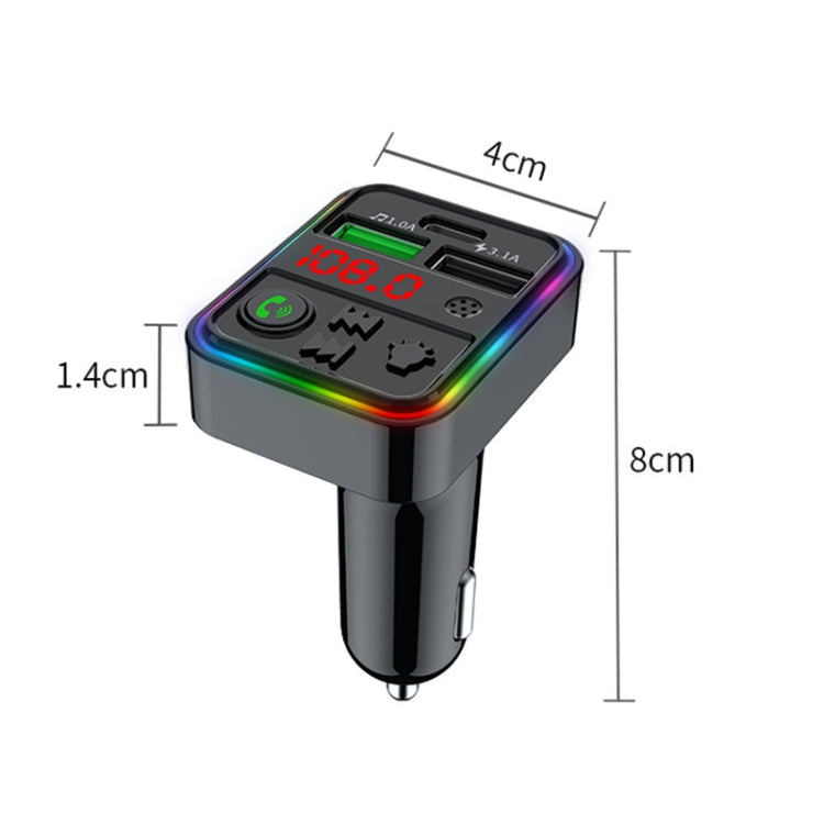 F18 FM Blue tooth Wireless Car Charger Dual USB Car MP3 Player, F18
