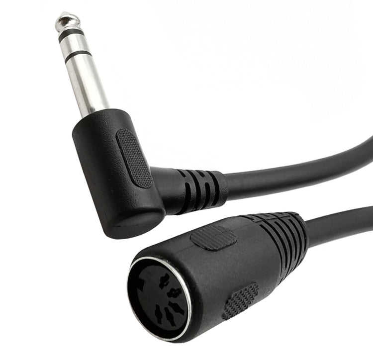 JUNSUNMAY 6.35mm 1/4 inch Male to Female 5 Pin MIDI Audio Stero
