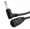 JUNSUNMAY 6.35mm 1/4 inch Male to Female 5 Pin MIDI Audio Stero