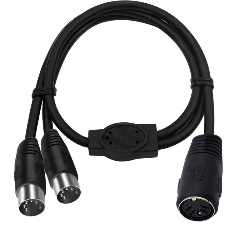 JUNSUNMAY MIDI 2 in 1 Din 5 Pin Male to Dual 2 Pin Female Cable