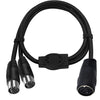 JUNSUNMAY MIDI 2 in 1 Din 5 Pin Male to Dual 2 Pin Female Cable