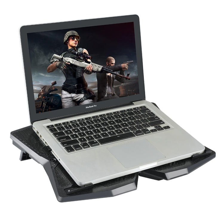 S400 Four Cooling Fans Foldable Adjustable Gaming Laptop Desktop Holder, S400