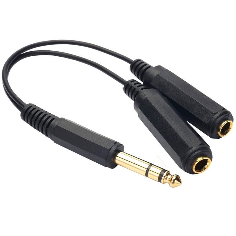 JUNSUNMAY 6.35mm 1/4 inch Male to Dual Female Stereo Audio Jack