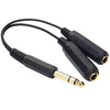 JUNSUNMAY 6.35mm 1/4 inch Male to Dual Female Stereo Audio Jack