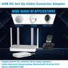 USB 5V to DC 9V 5.5mm x 2.5mm Converter Step Up Voltage Converter Power Cable with 8 Connectors, 5V to DC 9V 5.5mm x 2.5mm