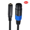 JUNSUNMAY Speakon Female to 6.35mm Female Audio Speaker Adapter Cable