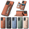 Carbon Fiber Horizontal Flip Zipper Wallet Phone Case