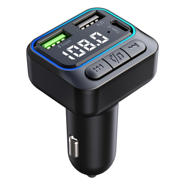 C40 Type-C + Dual USB QC3.0 Car Charger Bluetooth Hands-free Call