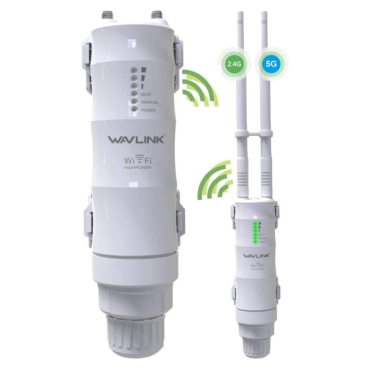 WAVLINK WN570HA1 Weatherproof 2.4+5GHz 600Mbps Outdoor WiFi Range Router Extender, US Plug, EU Plug, UK Plug, AU Plug