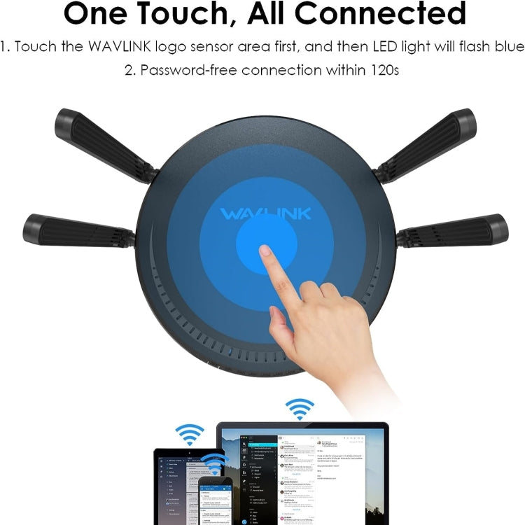 WAVLINK WN531MX3 Wider Coverage AX3000 WiFi 6 Wireless Routers Dual Band Wireless Repeater, US Plug, UK Plug, EU Plug, AU Plug