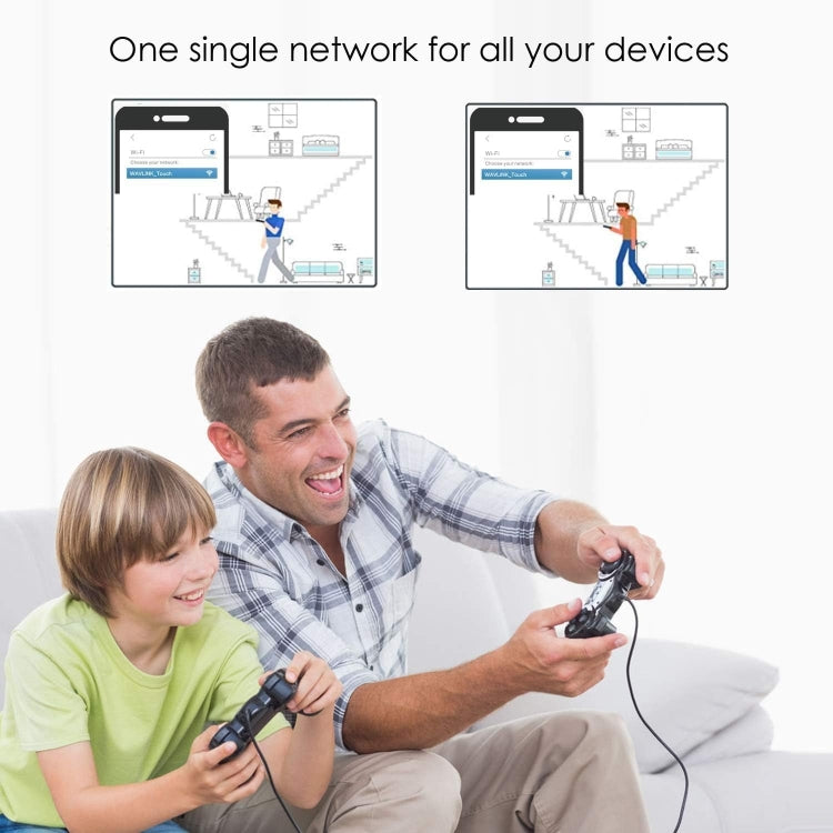 WAVLINK WN551K3 3pcs AC3000 WiFi Wireless Repeater Built-in Antenna Tri-Band Mesh Wireless Router, US Plug, UK Plug, EU Plug, AU Plug