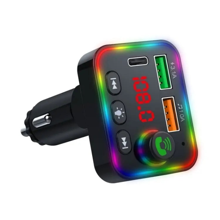 P4 Car FM Transmitter PD Fast Charger Car Charger Support U Disk