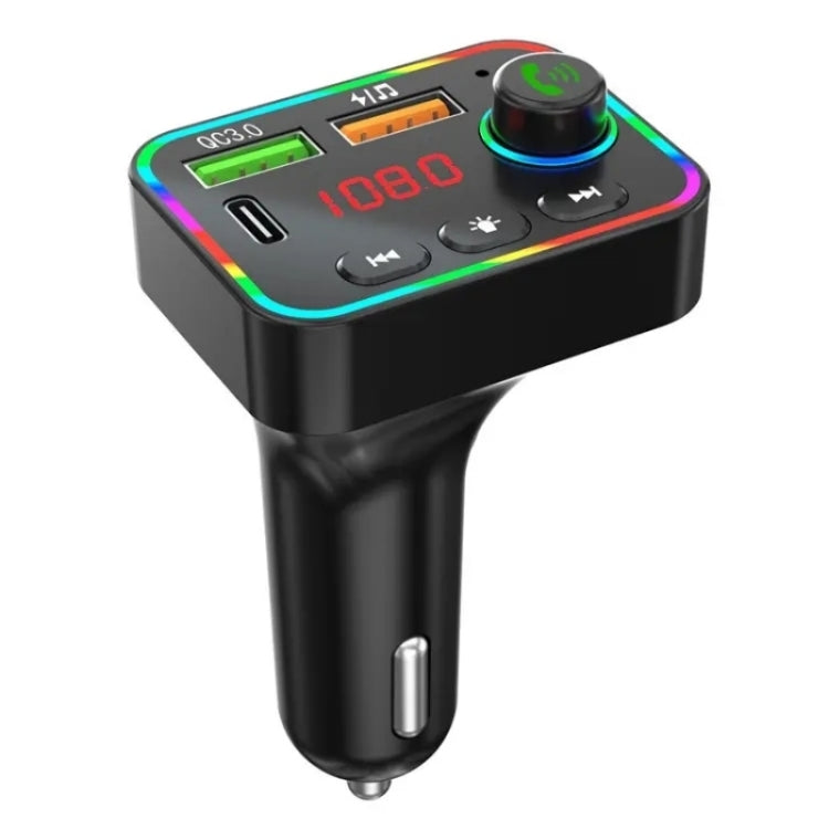 PDF4 PD 25W Fast Car Charger with Hands-Free Calls FM Transmitter