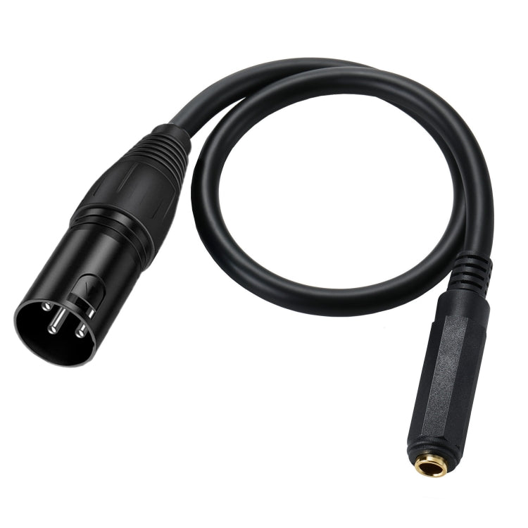 JUNSUNMAY Speaker Audio Amplifier Connection Cable, Length: 50cm, 6.35mm Female to XLR Male, 6.35mm Female to XLR Female