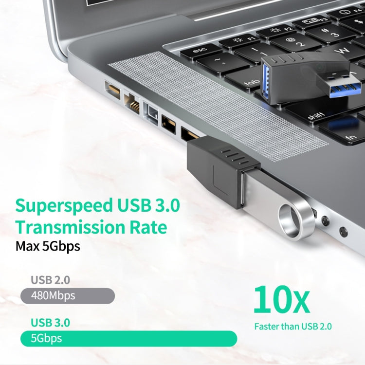 ENKAY USB 3.0 Adapter 90 Degree Angle Male to Female Combo Coupler Extender Connector, Vertical Up, Vertical Down, Horizontal Left, Horizontal Right, Vertical Up + Down, Horizontal Left + Right